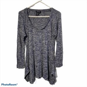 Max Edition sweater Womens Size Medium marbled space dye shark bite hem M